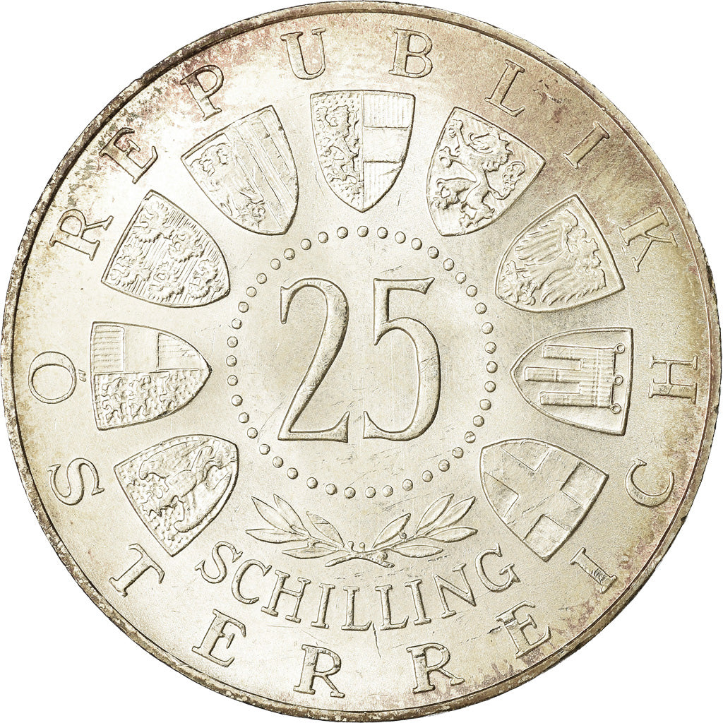 Coin, Austria, 25 Schilling, 1963, AU(55-58), Silver, KM:2893