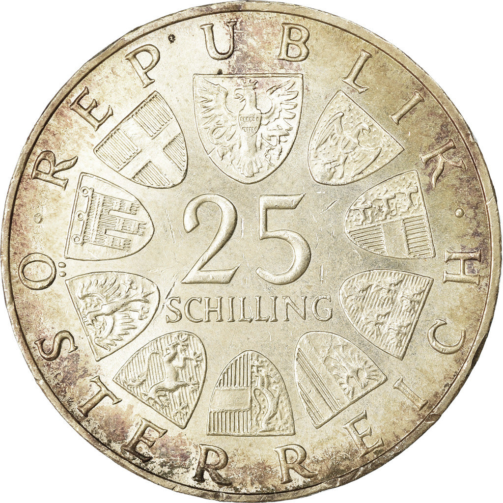 Coin, Austria, 25 Schilling, 1966, AU(55-58), Silver, KM:2899