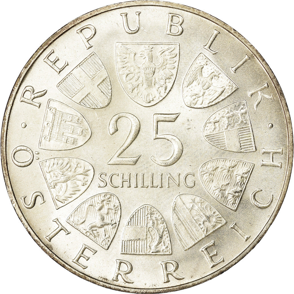 Coin, Austria, 25 Schilling, 1967, AU(55-58), Silver, KM:2901