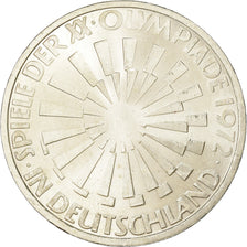 Coin, GERMANY - FEDERAL REPUBLIC, 10 Mark, 1972, Stuttgart, AU(55-58), Silver