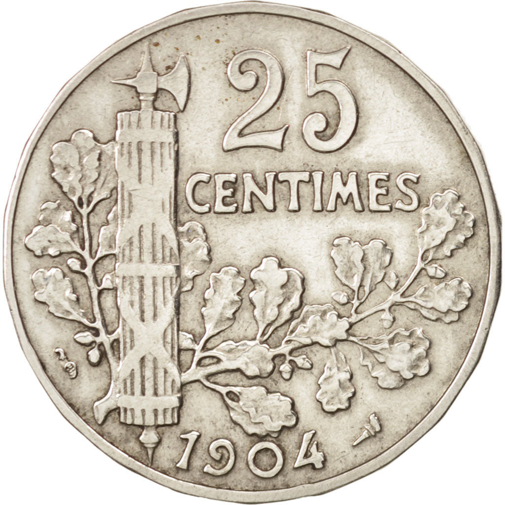 Troisième République, 25 Centimes Patey 1904, KM 856