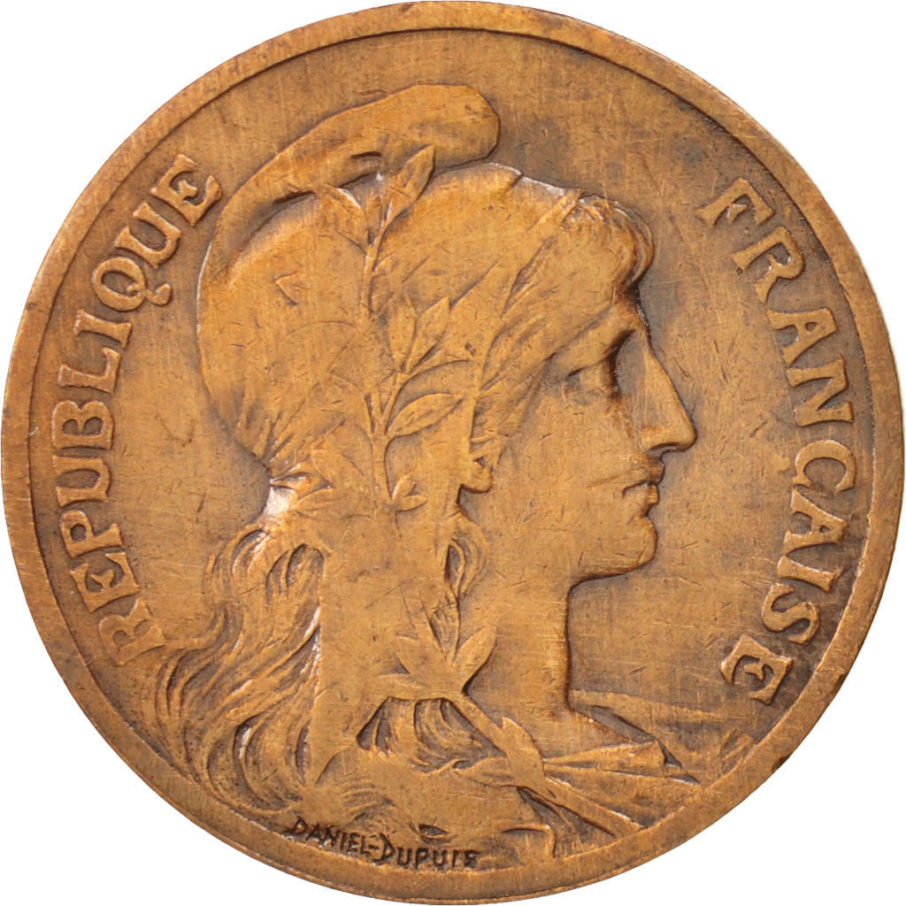 FRANCE, Dupuis, 5 Centimes, 1899, Paris, KM #842, VF(30-35), Bronze, 25.1,...