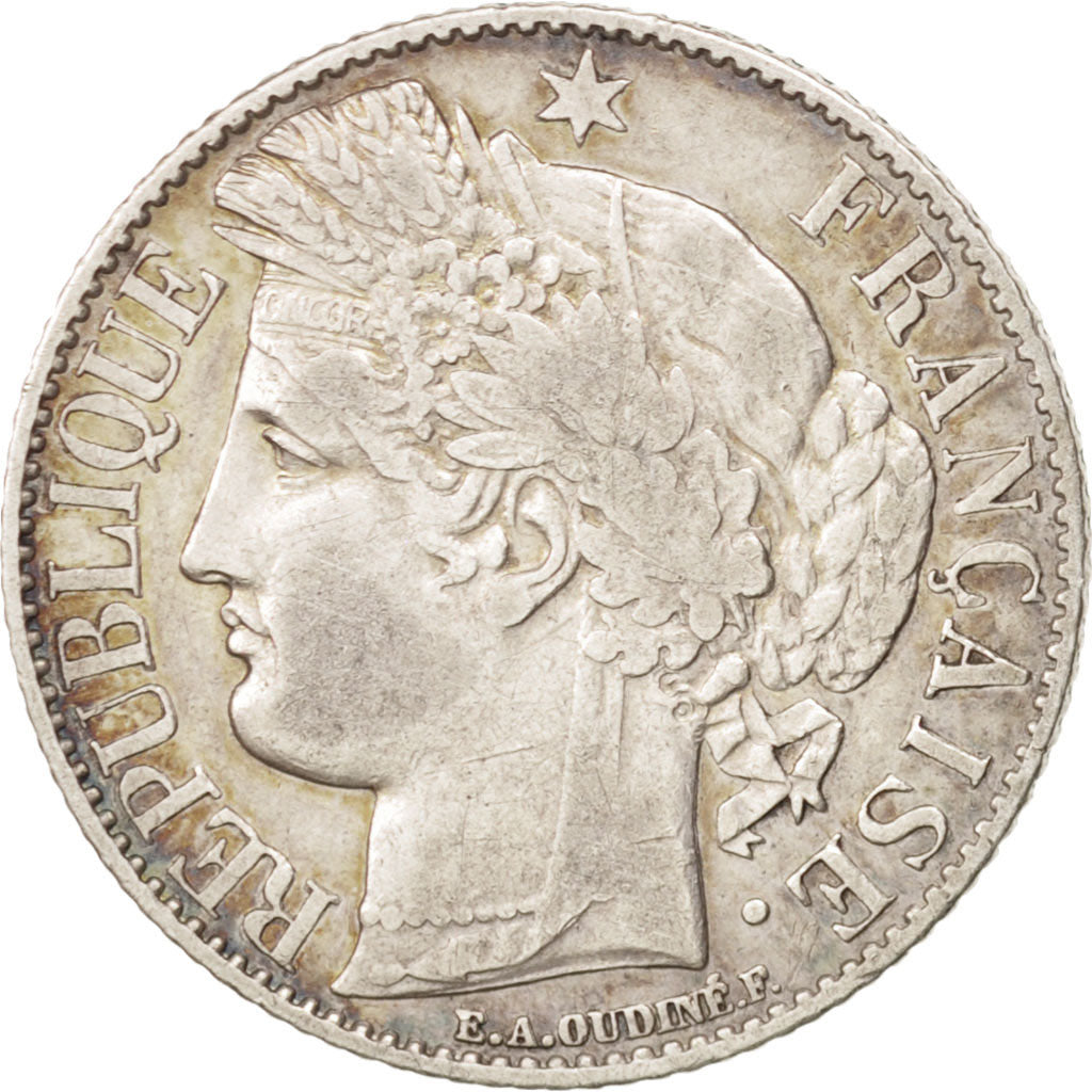 FRANCE, Cérès, Franc, 1894, Paris, KM #822.1, EF(40-45), Silver, 23, Gadoury #..