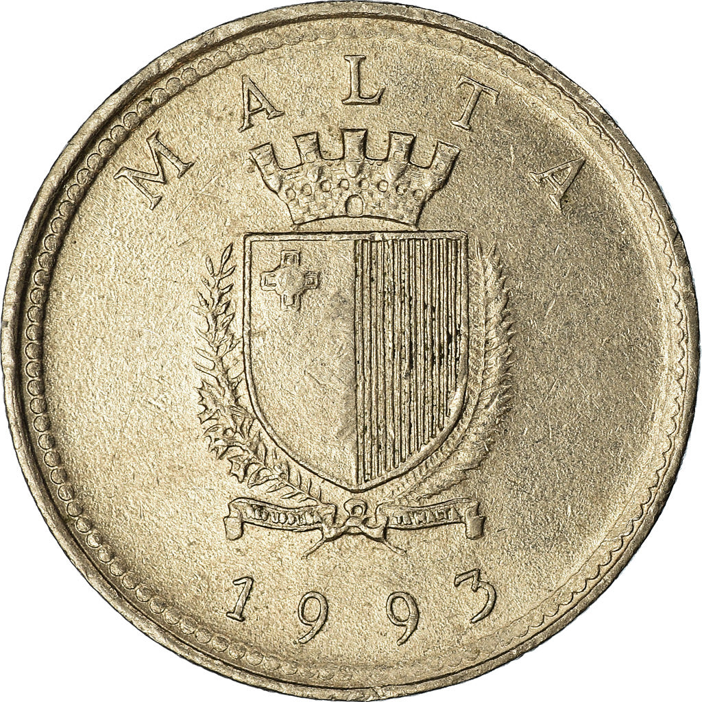 Moneta, Malta, 2 Cents, 1993, BB, Rame-nichel, KM:94