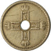Moneta, Norvegia, Haakon VII, 25 Öre, 1939, BB, Rame-nichel, KM:384