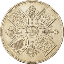 Coin, Great Britain, Elizabeth II, Crown, 1953, EF(40-45), Copper-nickel, KM:894