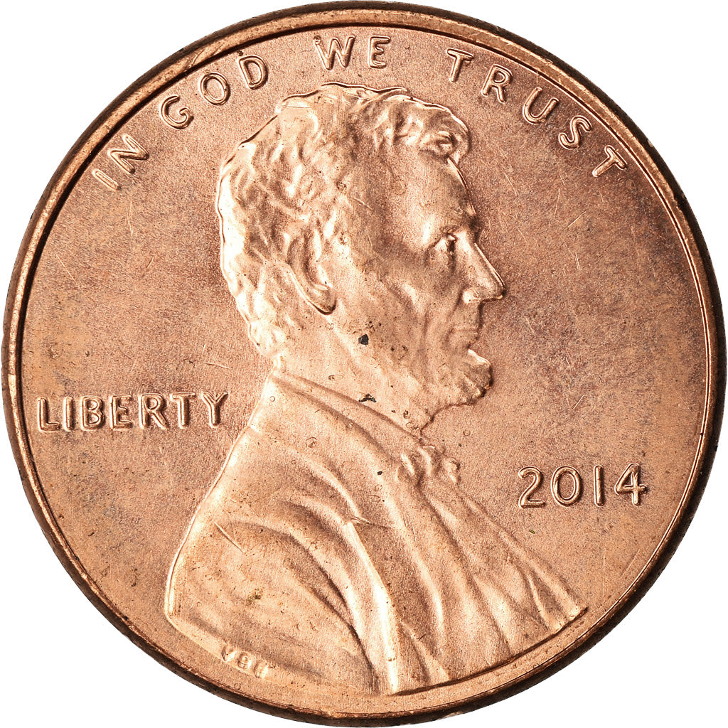 Coin, United States, Cent, 2014, Philadelphia, AU(55-58), Brass