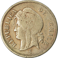 Coin, Chile, Centavo, 1873, VF(20-25), Copper-nickel, KM:146