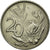Moneda, Sudáfrica, 20 Cents, 1975, MBC+, Níquel, KM:86