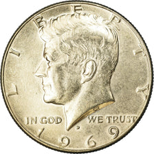 Monnaie, États-Unis, Kennedy Half Dollar, Half Dollar, 1969, U.S. Mint, Denver