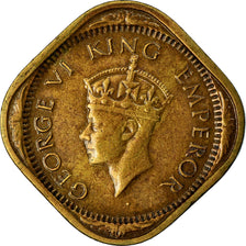 Monnaie, INDIA-BRITISH, George VI, 1/2 Anna, 1943, Calcutta, TTB, Nickel-brass