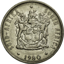 Coin, South Africa, 20 Cents, 1980, AU(50-53), Nickel, KM:86