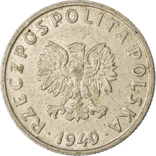 Coin, Poland, 5 Groszy, 1949, Kremnica, EF(40-45), Aluminum, KM:41a