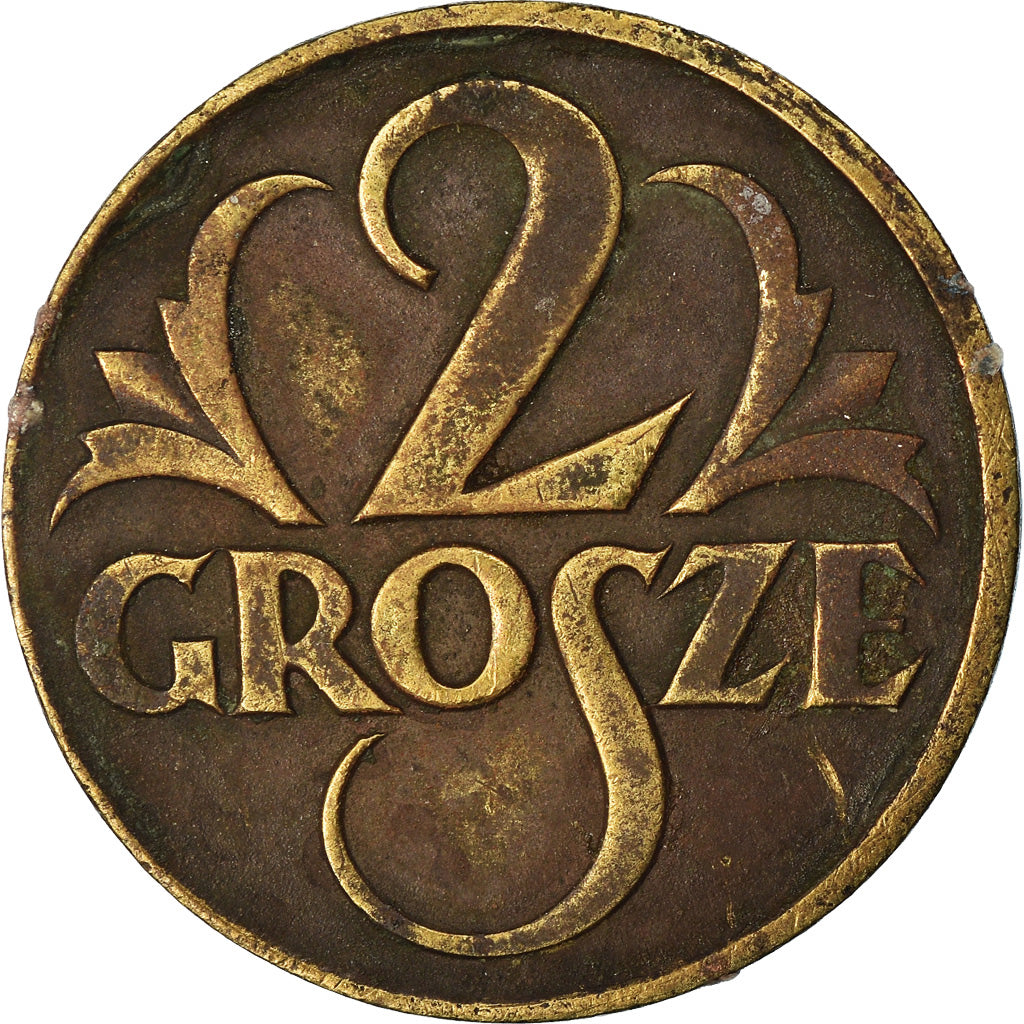Coin, Poland, 2 Grosze, 1923, VF(30-35), Brass, KM:9