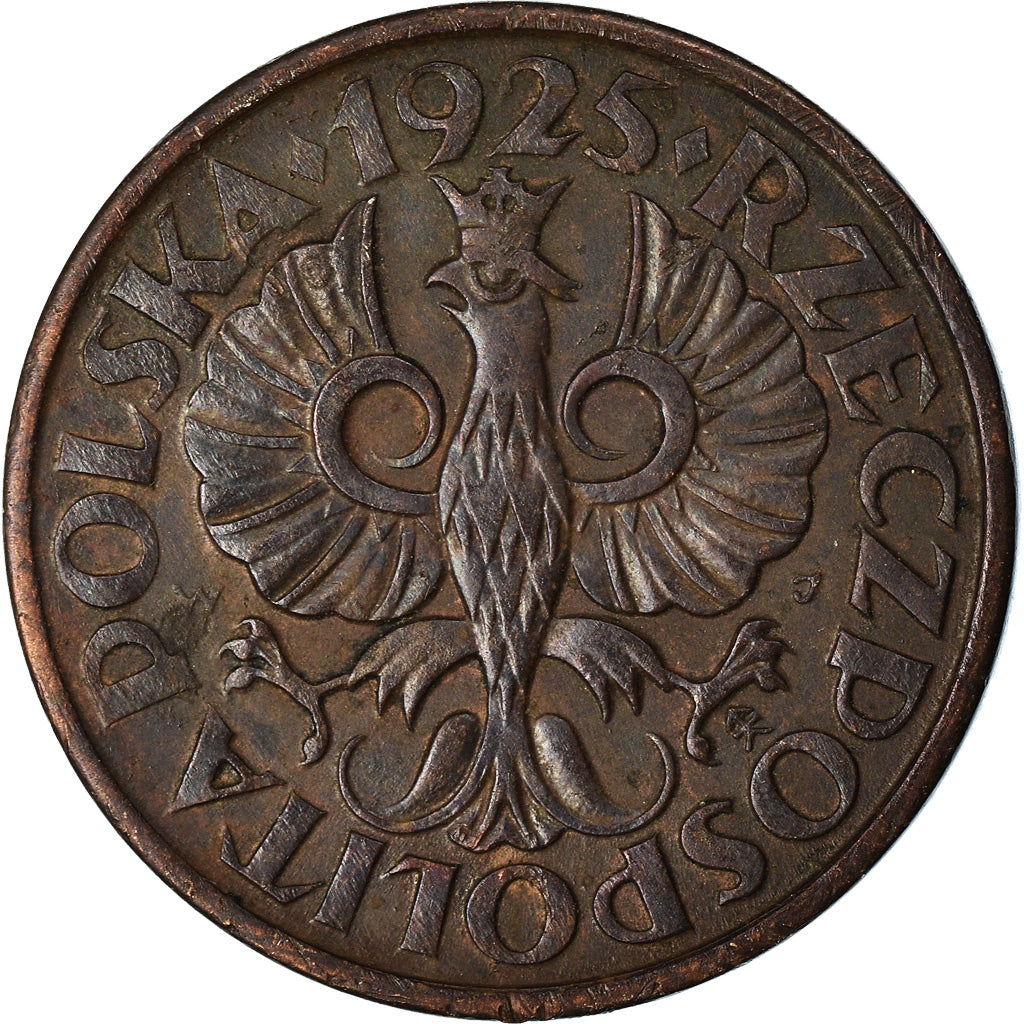 Coin, Poland, Grosz, 1925, Warsaw, EF(40-45), Bronze, KM:8a