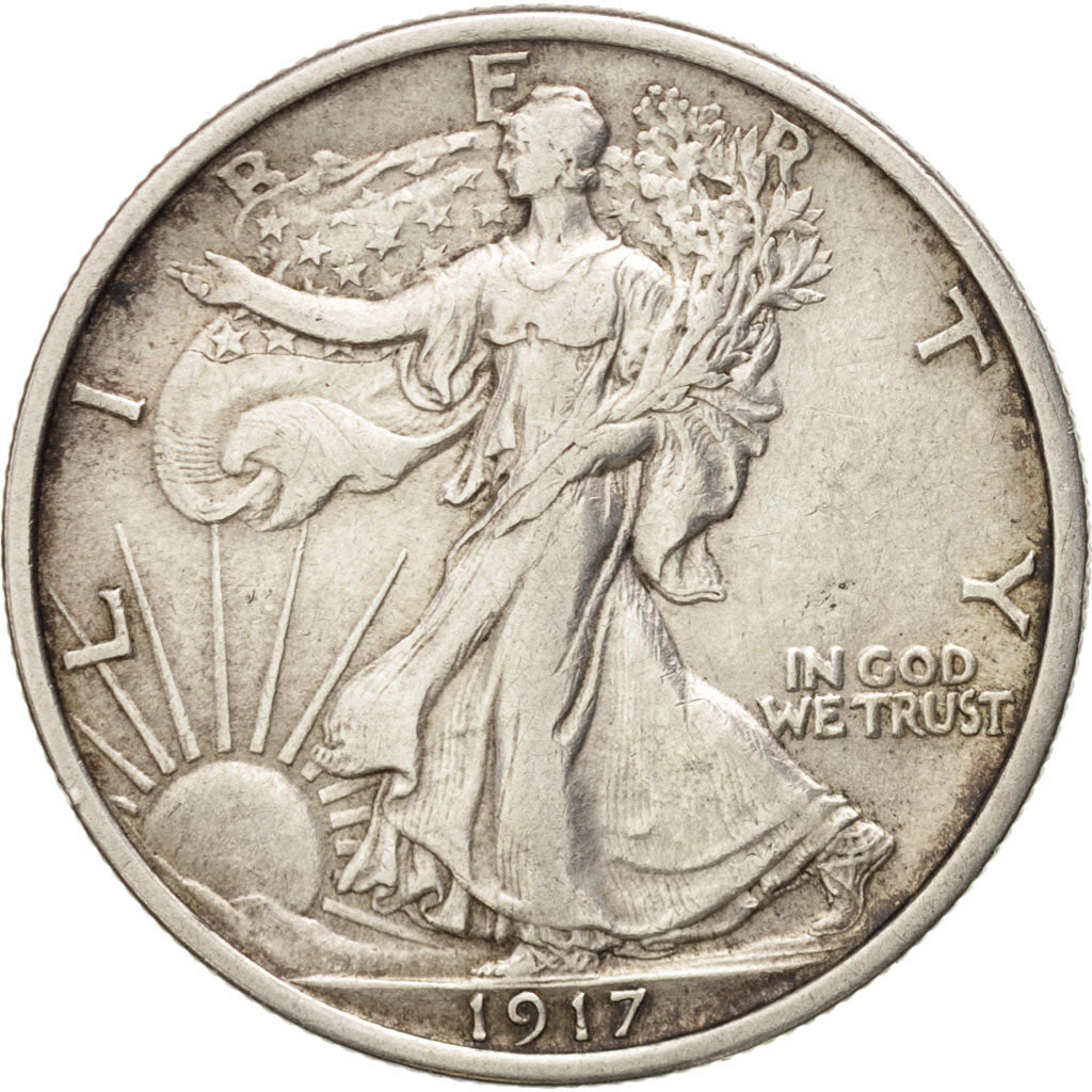 États-Unis, Walking Liberty Half Dollar, 1917, KM 142