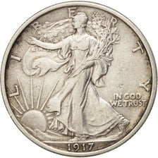 États-Unis, Walking Liberty Half Dollar, 1917, KM 142