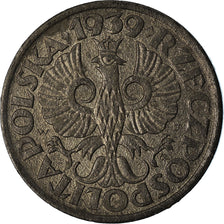 Moneda, Polonia, Grosz, 1939, Warsaw, MBC, Cinc, KM:34