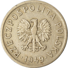 Coin, Poland, 10 Groszy, 1949, Kremnica, EF(40-45), Copper-nickel, KM:42