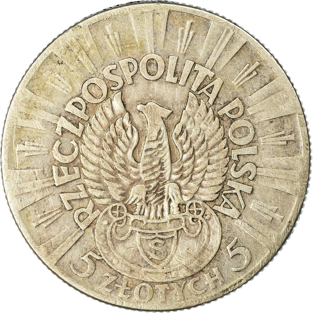 Moneta, Polonia, 5 Zlotych, 1934, Warsaw, MB+, Argento, KM:25