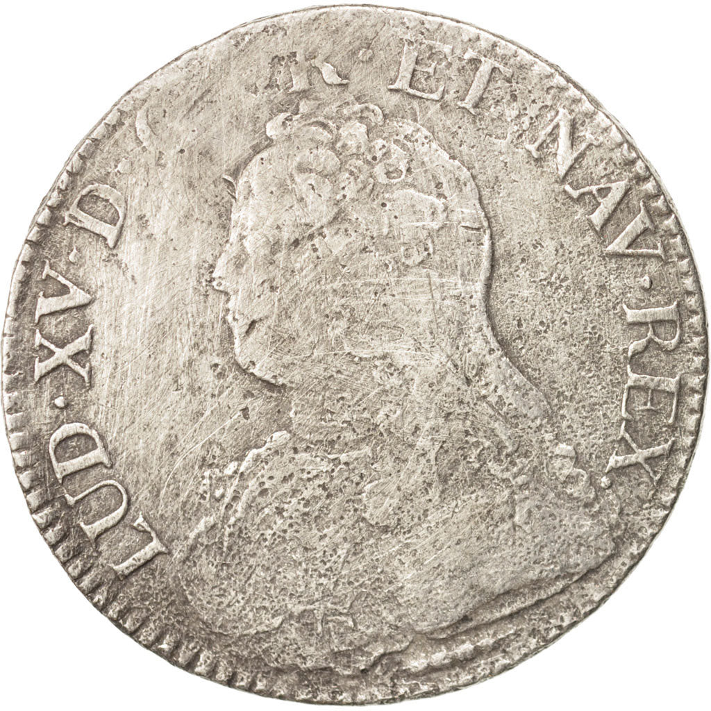 FRANCE, Écu aux branches d'olivier, ECU, 1726, Amiens, KM #486.23, F(12-15), ...