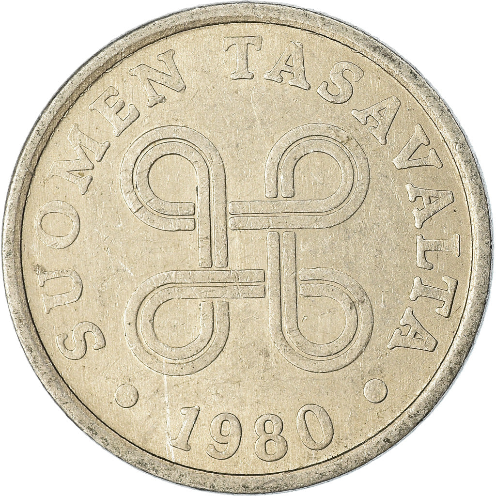 Moneta, Finlandia, 5 Pennia, 1980, EF(40-45), Aluminium, KM:45a