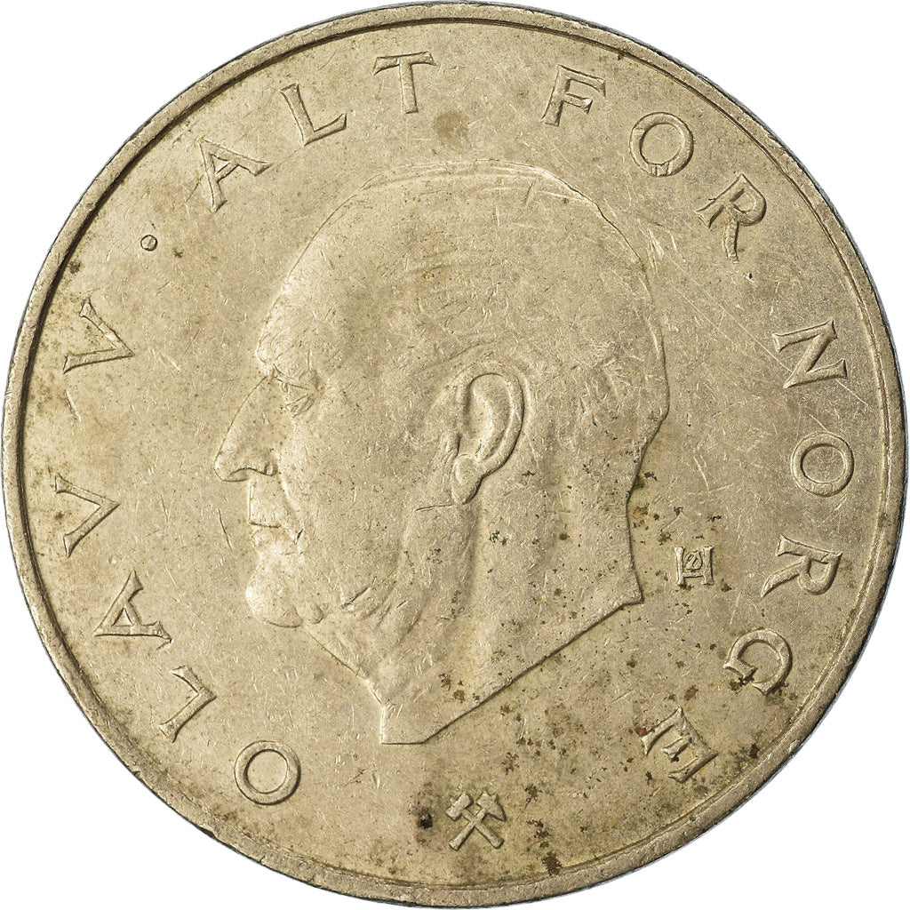 Munten, Noorwegen, Harald V, Krone, 1983, ZF, Copper-nickel, KM:436