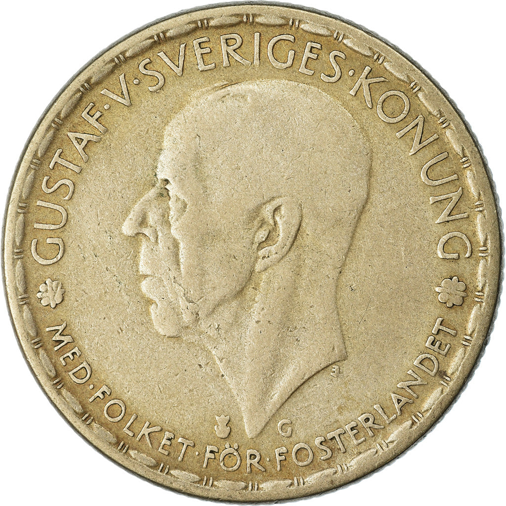 Coin, Sweden, Gustaf V, Krona, 1943, EF(40-45), Silver, KM:814