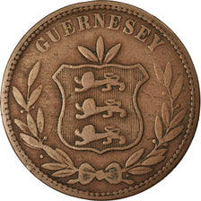 Coin, Guernsey, 8 Doubles, 1868, Heaton, Birmingham, VF(20-25), Bronze, KM:7