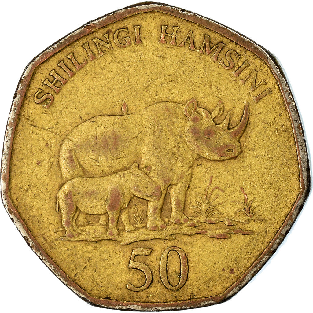 Monnaie, Tanzania, 50 Shilingi, 1996, TTB, Brass plated steel, KM:33