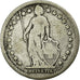 Moneda, Suiza, 2 Francs, 1874, Bern, BC+, Plata, KM:21