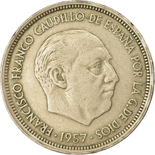 Monnaie, Espagne, Caudillo and regent, 50 Pesetas, TTB, Copper-nickel, KM:788