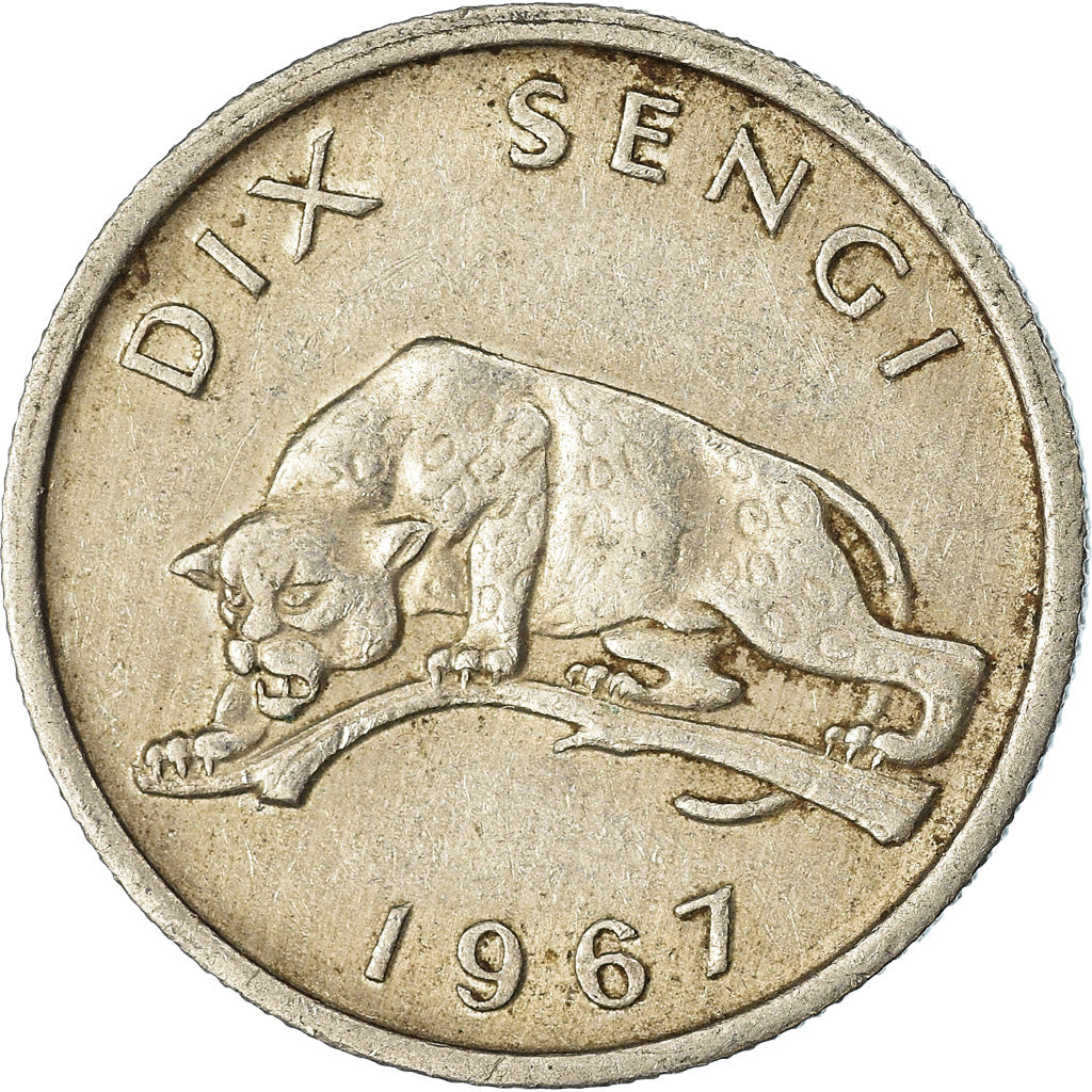 Münze, CONGO, DEMOCRATIC REPUBLIC, 10 Sengis, 1967, SS, Aluminium, KM:7