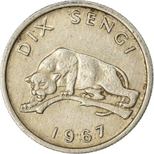 Münze, CONGO, DEMOCRATIC REPUBLIC, 10 Sengis, 1967, SS, Aluminium, KM:7