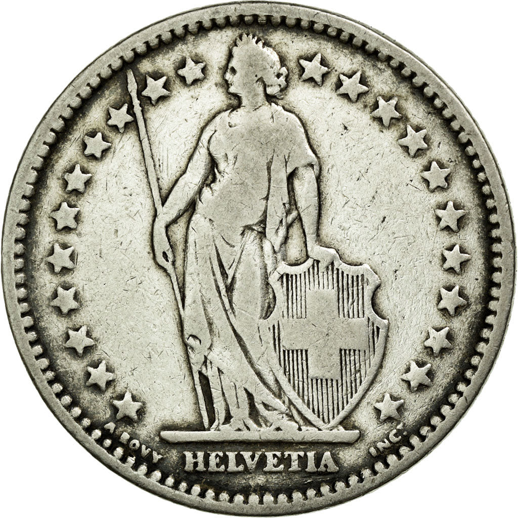 Coin, Switzerland, 2 Francs, 1909, Bern, VF(20-25), Silver, KM:21
