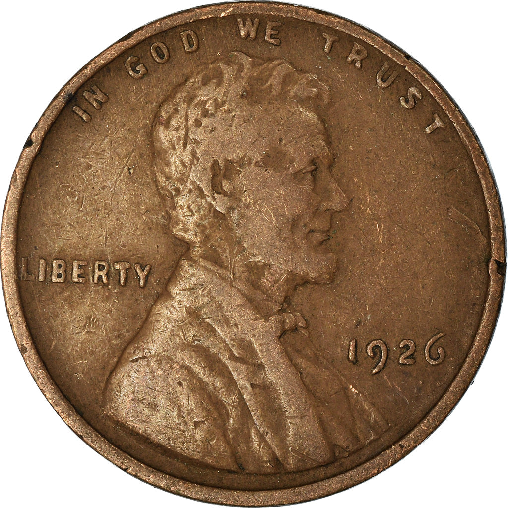 Coin, United States, Lincoln Cent, Cent, 1926, U.S. Mint, Philadelphia