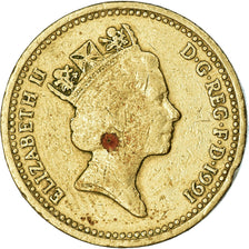 Coin, Great Britain, Elizabeth II, Pound, 1991, EF(40-45), Nickel-brass, KM:946