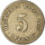 Coin, GERMANY - EMPIRE, Wilhelm II, 5 Pfennig, 1899, Berlin, VF(30-35)