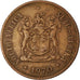 Coin, South Africa, 2 Cents, 1970, EF(40-45), Bronze, KM:83