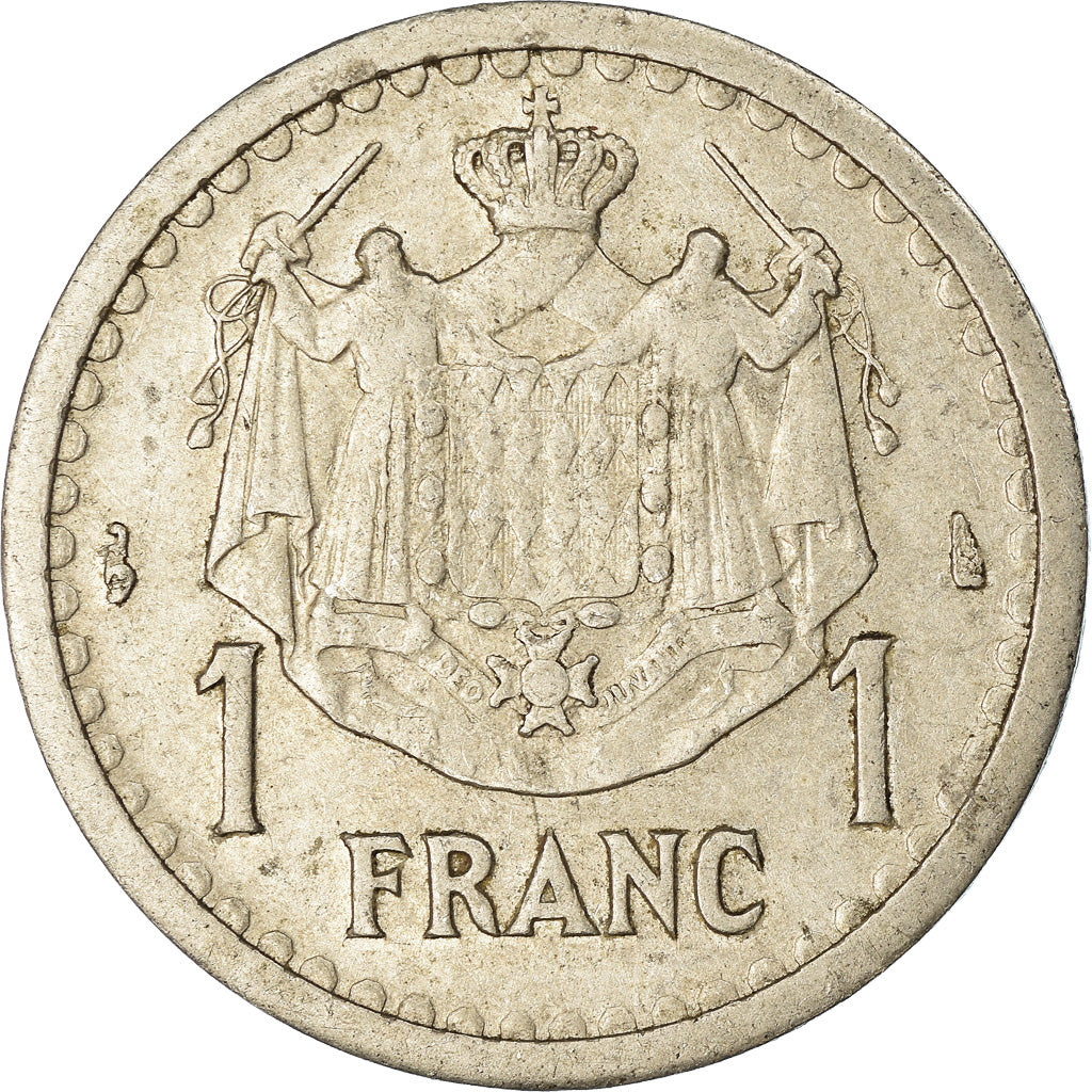 Monnaie, Monaco, Franc, Undated (1943), Poissy, TTB, Aluminium, Gadoury:MC131