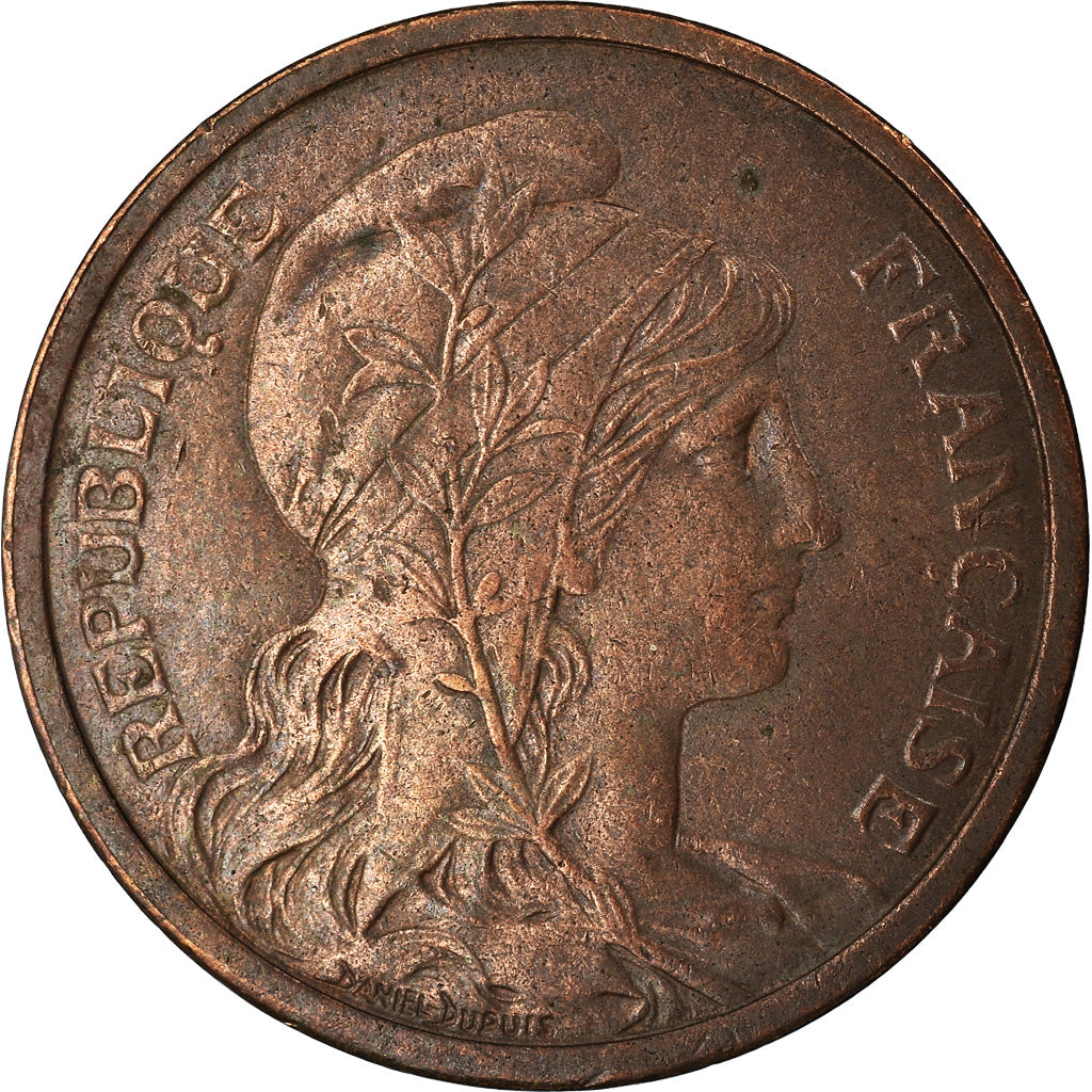 Moneta, Francia, Dupuis, 2 Centimes, 1920, Paris, BB, Bronzo, KM:841