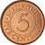 Moneta, Mauritius, 5 Cents, 1996, EF(40-45), Miedź platerowana stalą, KM:52