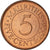 Coin, Mauritius, 5 Cents, 1996, EF(40-45), Copper Plated Steel, KM:52