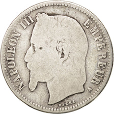 FRANCE, Napoléon III, Franc, 1866, Paris, KM #806.1, VG(8-10), Silver, Gadoury #