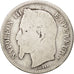 FRANCE, Napoléon III, Franc, 1866, Paris, KM #806.1, VG(8-10), Silver, Gadoury #