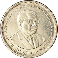 Coin, Mauritius, 1/2 Rupee, 1997, EF(40-45), Nickel plated steel, KM:54