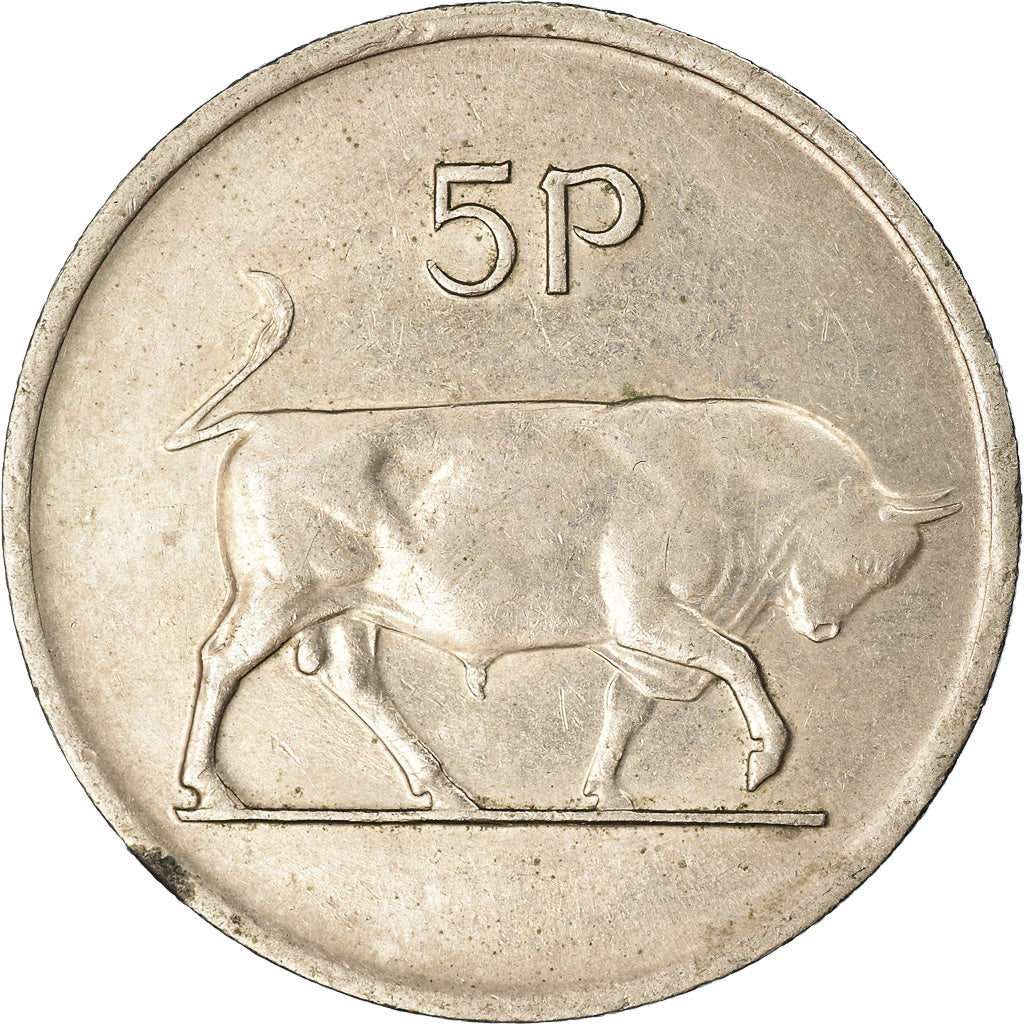 Coin, IRELAND REPUBLIC, 5 Pence, 1985, EF(40-45), Copper-nickel, KM:22
