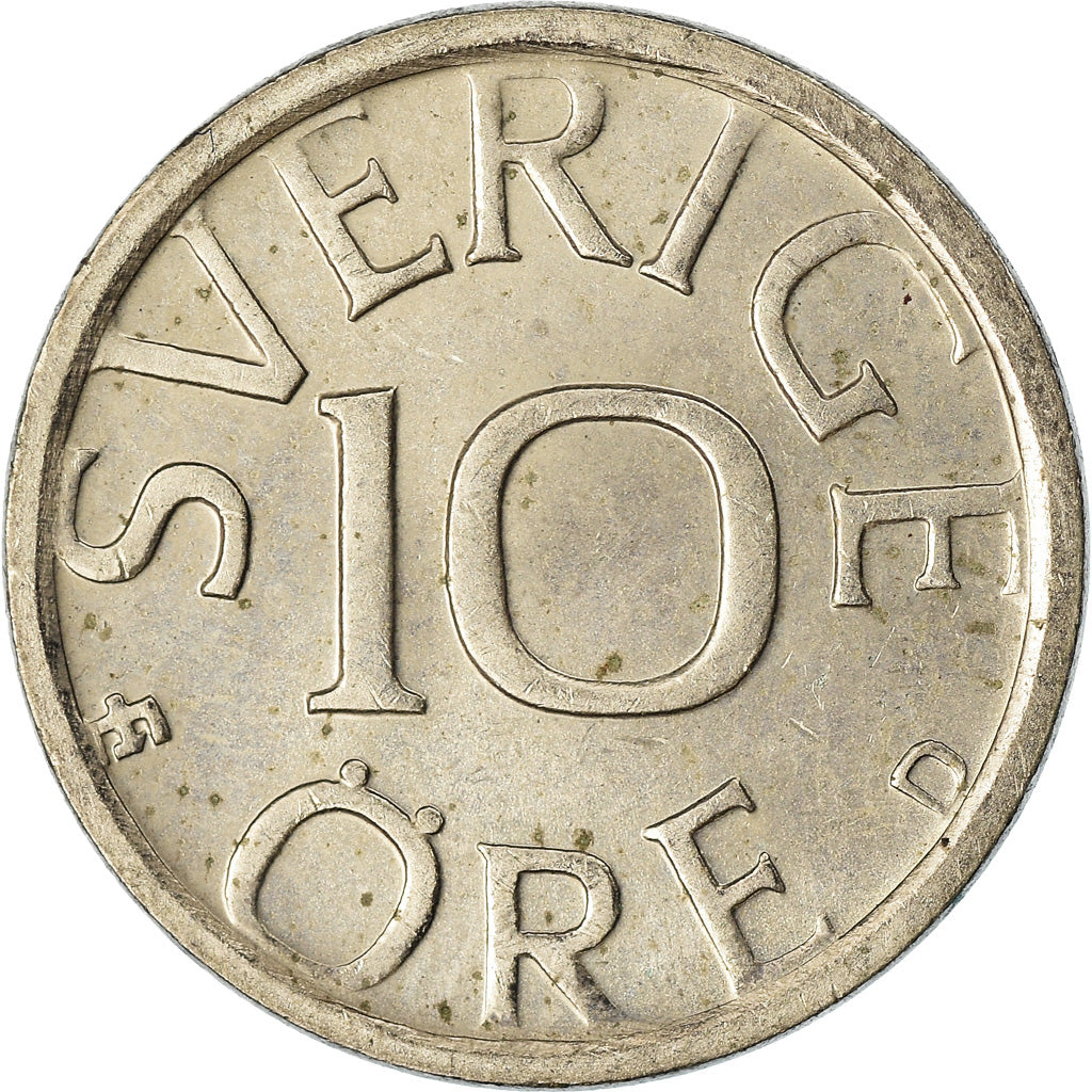 Coin, Sweden, Carl XVI Gustaf, 10 Öre, 1990, EF(40-45), Copper-nickel, KM:850