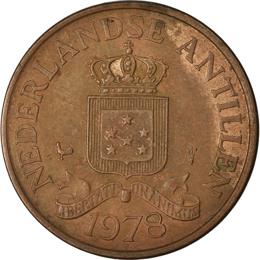 Moneta, Antille olandesi, Juliana, 2-1/2 Cents, 1978, BB, Bronzo, KM:9