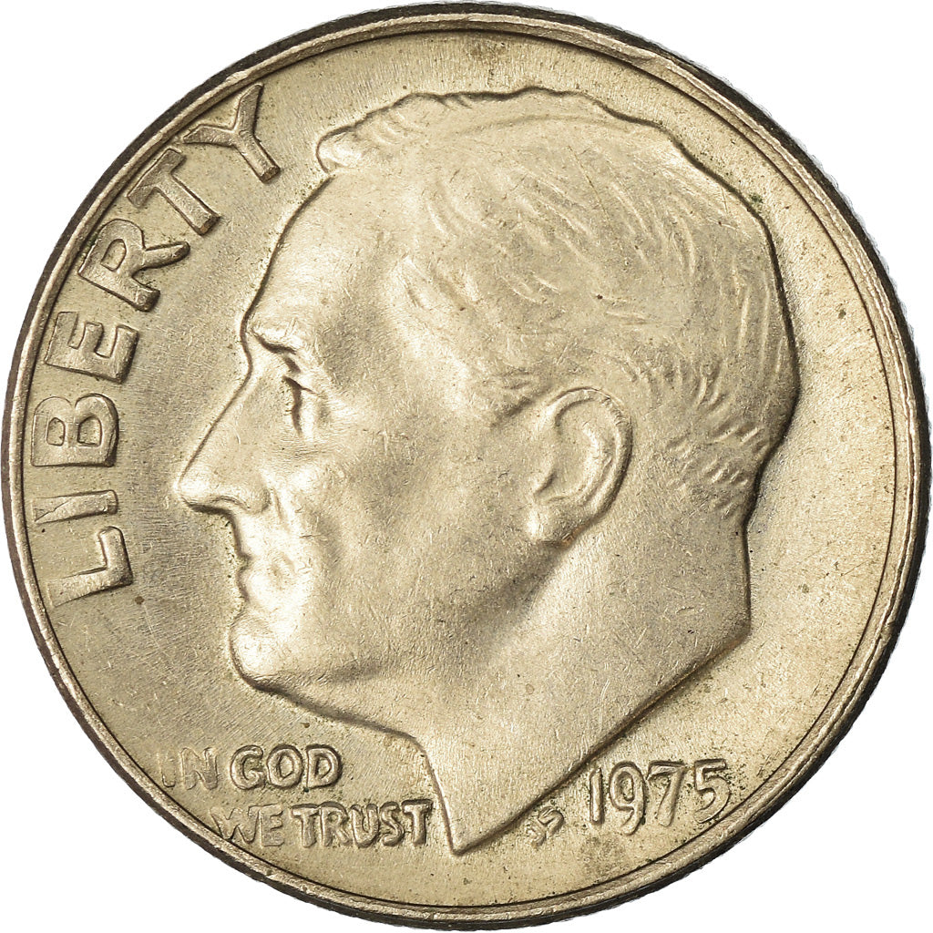 Coin, United States, Roosevelt Dime, Dime, 1975, U.S. Mint, Philadelphia